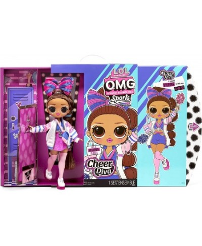 LOL Surprise OMG Sports Cheer Diva Competitive Cheerleading Fashion Doll with 20 Surprises Including Sparkly Accessories & Re...