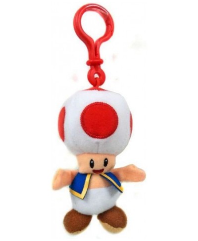 Nintendo Mario and Friends Plush Keychain Set - Bundle with Mario Luigi Princess Peach and Toad Plushie Figures Plus Mario St...