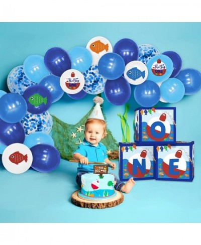 Ofishally One Birthday Decorations First Birthday Decorations For boy Fishing Birthday Party Supplies Ofishally One Balloon A...