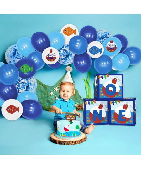 Ofishally One Birthday Decorations First Birthday Decorations For boy Fishing Birthday Party Supplies Ofishally One Balloon A...