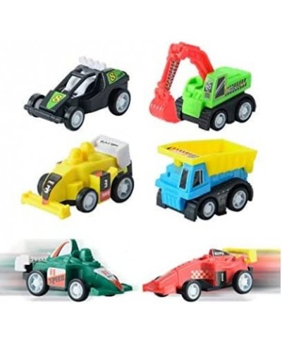 12PACK Filled Easter Eggs with Toy Cars 3.2 inch Bright Colorful Easter Eggs Prefilled with Pull Back Construction Vehicles a...