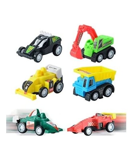 12PACK Filled Easter Eggs with Toy Cars 3.2 inch Bright Colorful Easter Eggs Prefilled with Pull Back Construction Vehicles a...