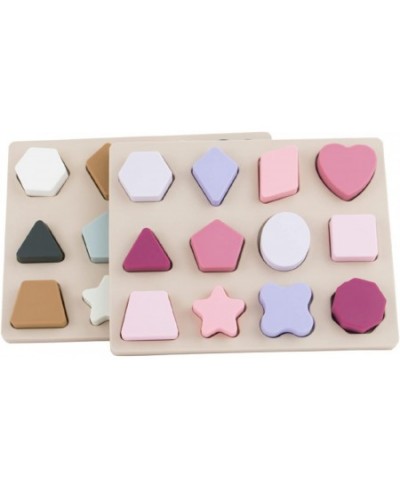 Silicone Stacking Toys Silicone Puzzle Board Shape Sorter Sensory Toys for Babies (Rose) $25.32 - Early Development & Activit...