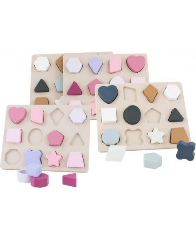 Silicone Stacking Toys Silicone Puzzle Board Shape Sorter Sensory Toys for Babies (Rose) $25.32 - Early Development & Activit...