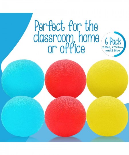 6-Pack of Stress Relief Balls - Tear-Resistant Stress Ball Non-Toxic BPA/Phthalate/Latex-Free (Colors as Shown) $28.29 - Sque...