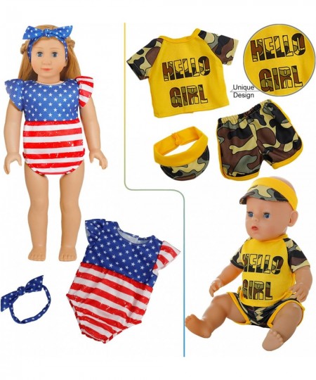 15 inch Baby Doll Clothes and 18 Inch Doll Clothes Outfits Dress fit 14-16 inch Baby Doll American 18 inch Doll 43cm Baby Dol...