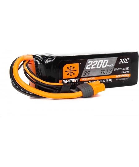 Smart RC LiPo Battery Pack: 2200mAh 3S 11.1V 30C with IC3 Connector (EC3 Compatible) SPMX22003S30 Black $50.56 - Hobby Remote...