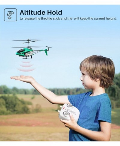 Remote Control Helicopter S107H-E Aircraft Toy with Altitude Hold One Key TakeOff/Landing 3.5 Channel High&Low Speed LED Ligh...