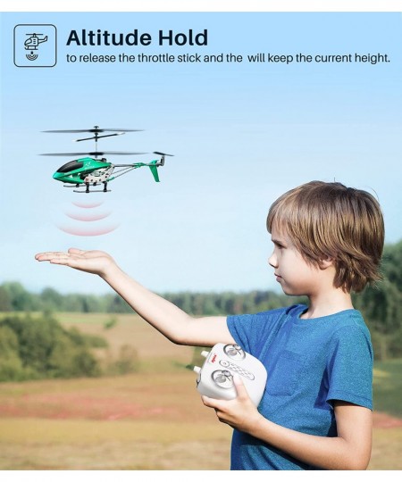 Remote Control Helicopter S107H-E Aircraft Toy with Altitude Hold One Key TakeOff/Landing 3.5 Channel High&Low Speed LED Ligh...