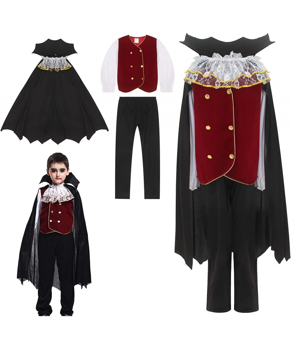 Kids Boys Gothic Vampire Costume Halloween Cosplay Vampire Noble Role Play Outfits Tops and Pants $49.72 - Kids' Costumes