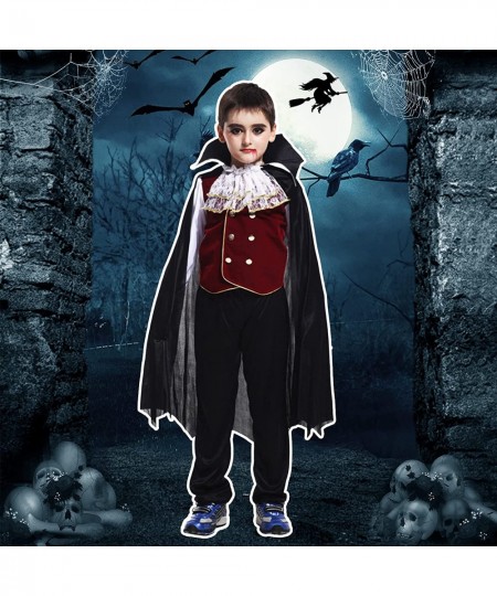 Kids Boys Gothic Vampire Costume Halloween Cosplay Vampire Noble Role Play Outfits Tops and Pants $49.72 - Kids' Costumes