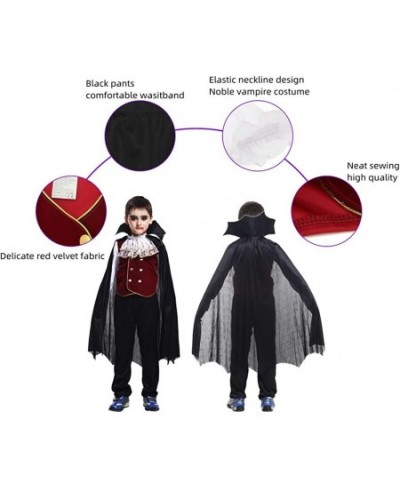 Kids Boys Gothic Vampire Costume Halloween Cosplay Vampire Noble Role Play Outfits Tops and Pants $49.72 - Kids' Costumes