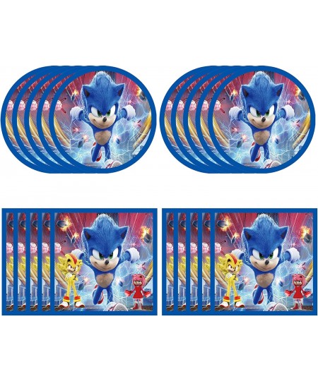 Sonic Birthday Party Supplies 20 Plates 20 Napkins for Sonic Party Supplies The Hedgehog Theme Party Decorations Favor $25.27...