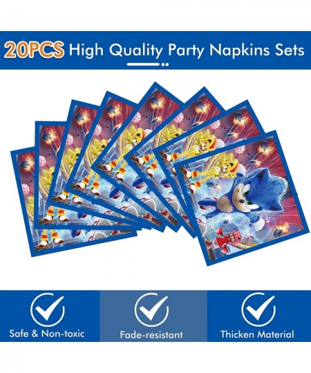 Sonic Birthday Party Supplies 20 Plates 20 Napkins for Sonic Party Supplies The Hedgehog Theme Party Decorations Favor $25.27...