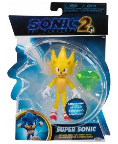 2 Movie Series 4-inch Action Figure Super Sonic with Master Emerald $61.33 - Action Figures