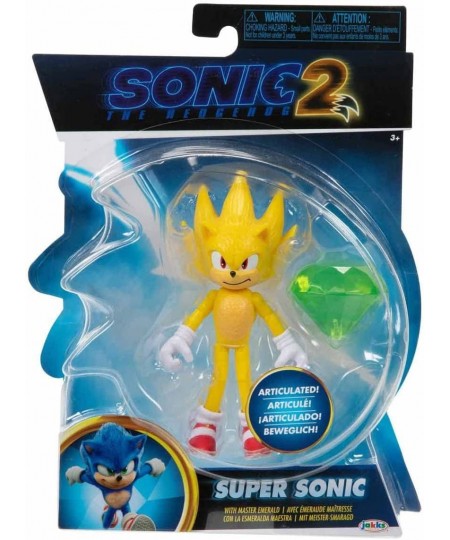 2 Movie Series 4-inch Action Figure Super Sonic with Master Emerald $61.33 - Action Figures