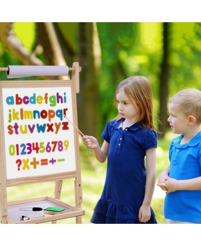 Deluxe Standing Art Easel for Kids - Toddler Drawing Chalkboard Magnetic Whiteboard Dry Erase Board Paper Roll and Accessorie...