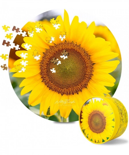 Sunflower Puzzle - Round Puzzles for Adults 1000 Piece Puzzle for Adults Flower Puzzle Round Puzzle Circle Puzzle Difficult P...