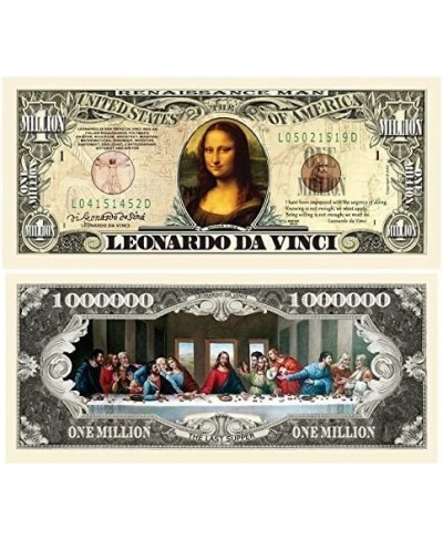 Leonardo Davinci Million Dollar Bill - Comes in Currency Holder - Best Gift for Da Vinci Fans $15.06 - Gags & Practical Joke ...