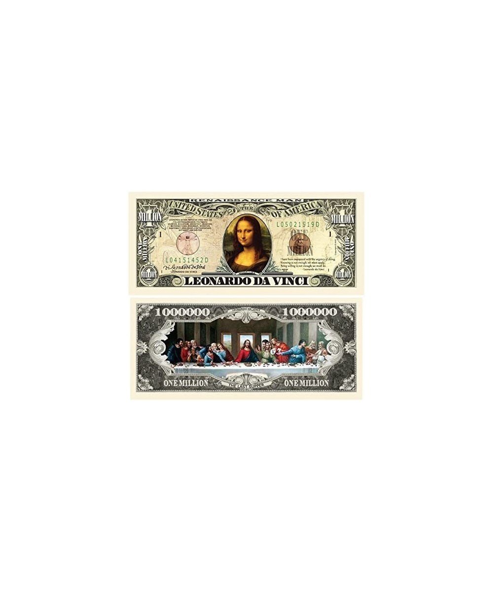 Leonardo Davinci Million Dollar Bill - Comes in Currency Holder - Best Gift for Da Vinci Fans $15.06 - Gags & Practical Joke ...