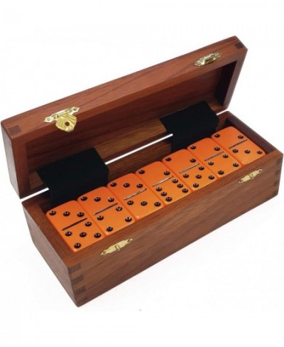 Marion Acrylic Domino Double 6 Orange Jumbo Tournament Professional Size in Sheesham Wood Box. $80.33 - Domino & Tile Games