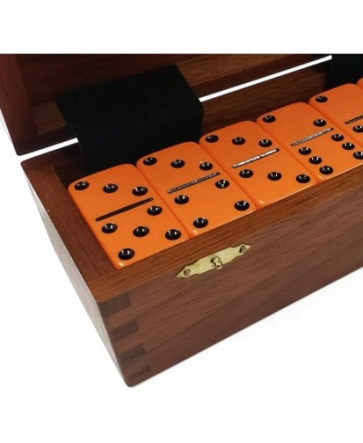 Marion Acrylic Domino Double 6 Orange Jumbo Tournament Professional Size in Sheesham Wood Box. $80.33 - Domino & Tile Games