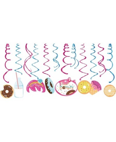 30Ct Donut Sprinkle Hanging Swirl Decorations Donut Time Party Supplies Donut Day Birthday Theme Decor for Boy Girl Baby Show...