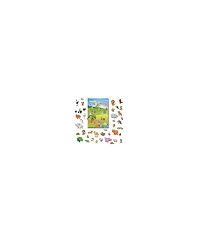 Magnetic Portable Playboard Cute Zoo Ainimal Magnets Create Scene for Todder Kids Perfect Preschool Learning Travel Toy (51 P...