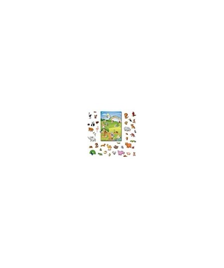 Magnetic Portable Playboard Cute Zoo Ainimal Magnets Create Scene for Todder Kids Perfect Preschool Learning Travel Toy (51 P...