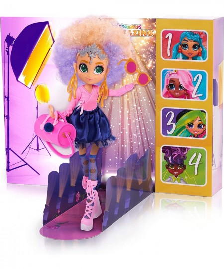 Hairdorables Hairmazing Bella Fashion Doll Blonde and Purple Curly Hair Pink Outfit Ballerina Dancer $32.20 - Dolls