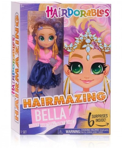 Hairdorables Hairmazing Bella Fashion Doll Blonde and Purple Curly Hair Pink Outfit Ballerina Dancer $32.20 - Dolls