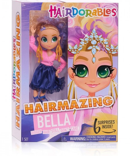 Hairdorables Hairmazing Bella Fashion Doll Blonde and Purple Curly Hair Pink Outfit Ballerina Dancer $32.20 - Dolls