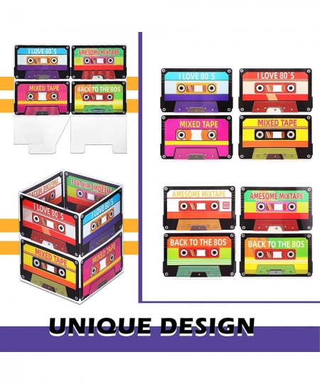 10 Pcs 80's 90's Cassette Tape Bucket Centerpiece Table Decor 90s 80s Party Decorations Favors for Adults Theme Hip Hop Music...