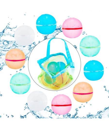 2022 Water Bomb Splash Balls Reusable Water Fighting Ball Toys Self Sealing Quick Fill Water Balloon Waterfall Ball (10 Pack ...