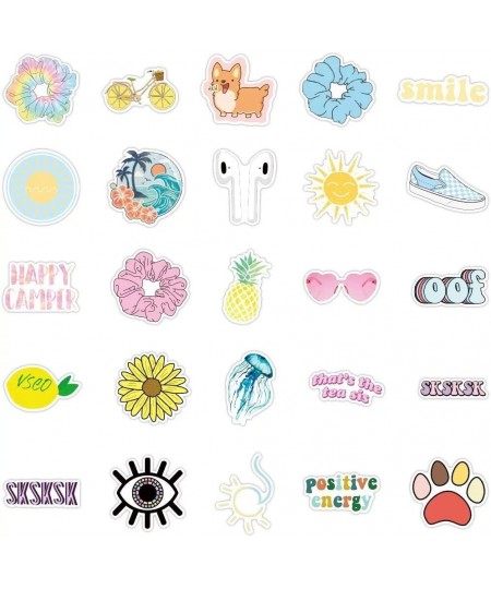 100 Pcs Cute Stickers for Water Bottles Vinyl Waterproof Stickers Aesthetic Stickers Vsco Stickers for Laptop Phone Guitar an...