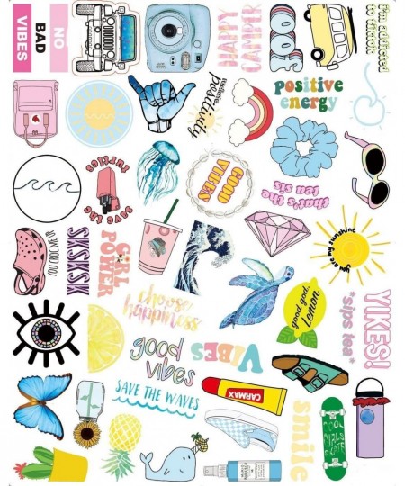 100 Pcs Cute Stickers for Water Bottles Vinyl Waterproof Stickers Aesthetic Stickers Vsco Stickers for Laptop Phone Guitar an...