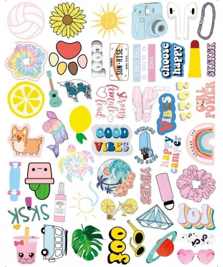 100 Pcs Cute Stickers for Water Bottles Vinyl Waterproof Stickers Aesthetic Stickers Vsco Stickers for Laptop Phone Guitar an...