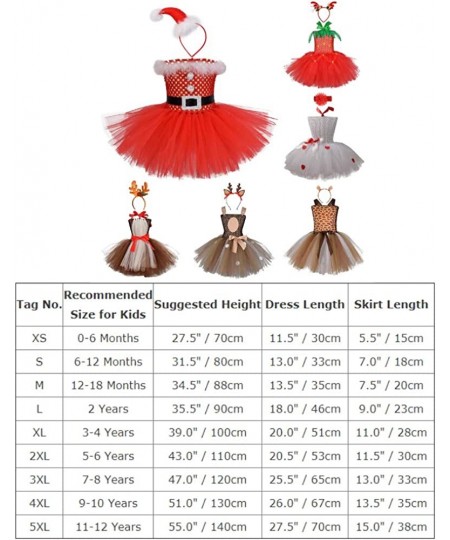 Girls Deer Costume for Halloween Christmas Cosplay Handmade Tutu Dress up with Reindeer Antlers Headband Photo Shoot $26.39 -...