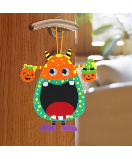 24 Sets Halloween Crafts Kits Fall Crafts DIY Halloween Ornaments Decorations Art Sets Pumpkin Monster Jack-o'-Lantern Foam S...