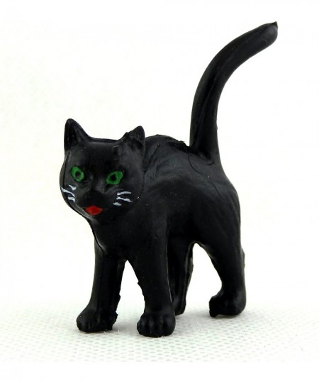 House Miniature Animal Pet Halloween Accessory Black Cat Standing $17.16 - Dollhouse Accessories