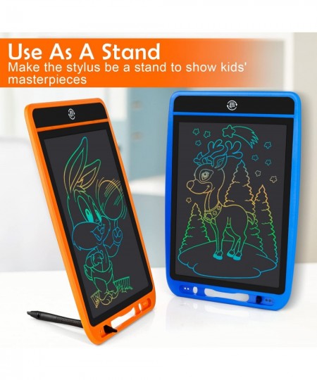 2Pack LCD Writing Tablet 10inch Colorful Drawing Tablet Doodle Board for Kids Adults Reusable Handwriting Painting Pad Erasab...