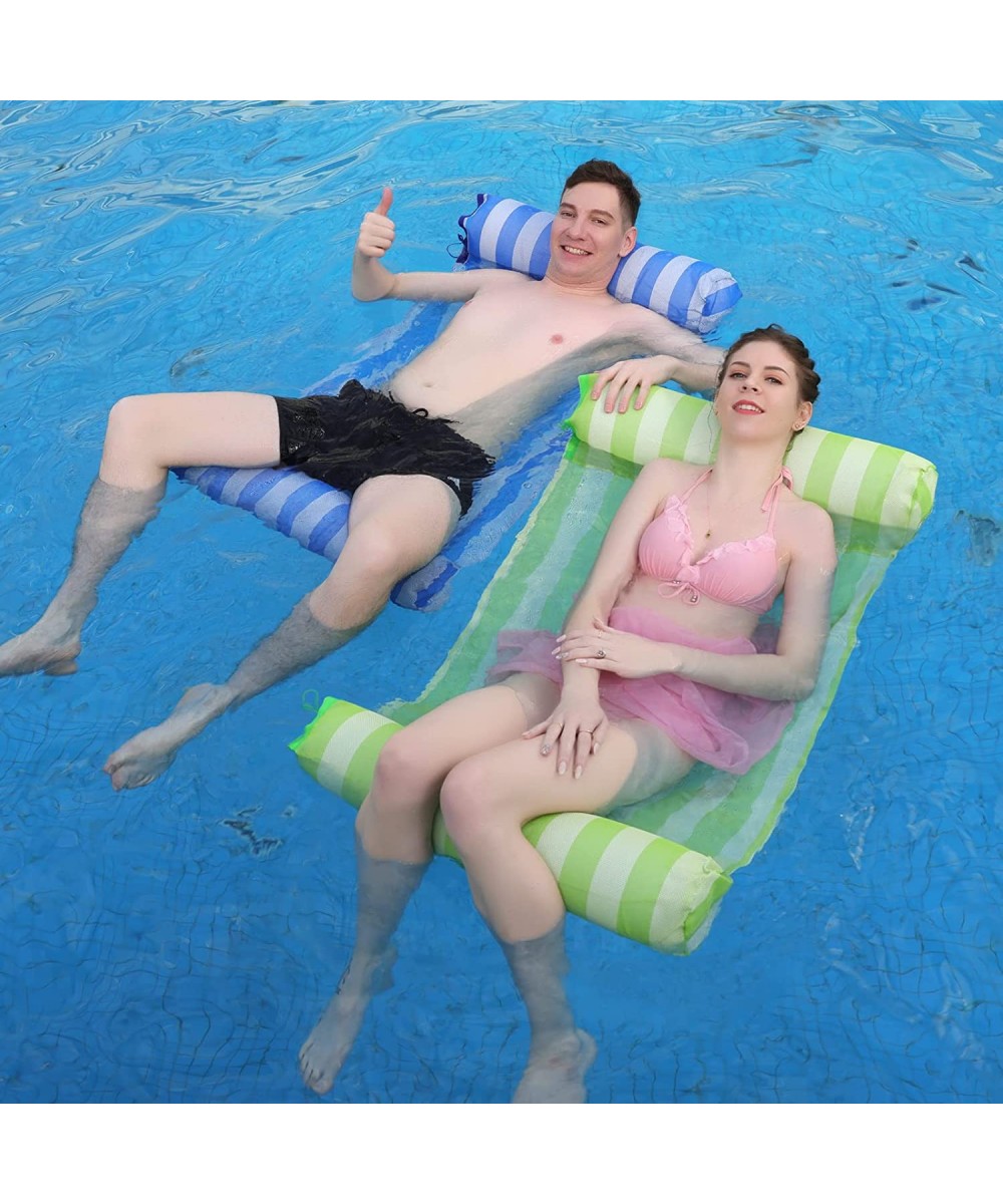 2-Pack Swimming Pool Float Hammock Multi-Purpose Inflatable Hammock Pool Hammock (Saddle Lounge Chair Hammock Drifter) Water ...