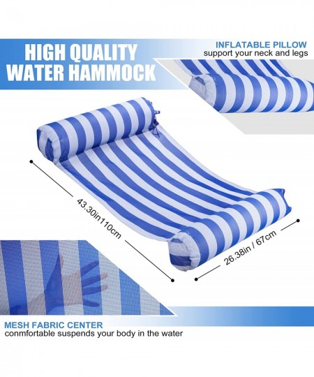 2-Pack Swimming Pool Float Hammock Multi-Purpose Inflatable Hammock Pool Hammock (Saddle Lounge Chair Hammock Drifter) Water ...