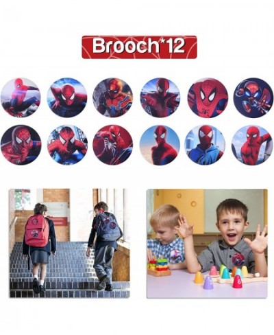 116 Spiderman Party Gifts Spiderman Birthday Party Gift Set Set Includes 12 Bracelets 12 Key chains 12 Brooches and 56 Sticke...