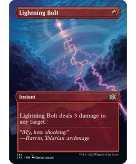 Magic: the Gathering - Lightning Bolt (361) - Borderless - Double Masters 2022 $13.78 - Trading Cards & Accessories