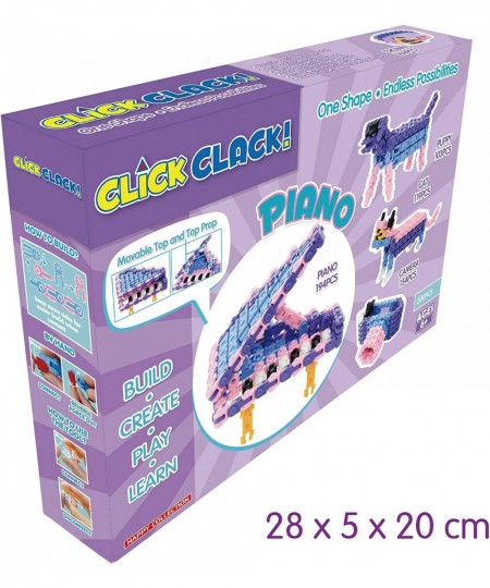 CLICK CLACK! Building Bricks Building Blocks 200PCS Girl Mix 5 in 1 Educational Construction Stacking Stem Toys Sets for Kids...