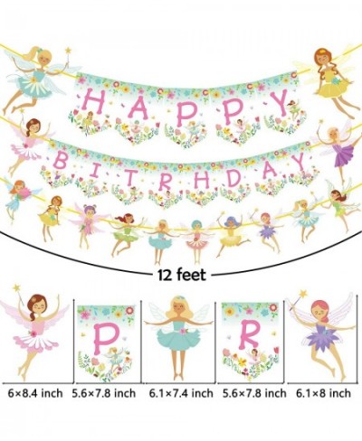 Fairy Birthday Party Decoration Fairy Party Favors Happy Birthday Banner Fairy Cake Topper Foil Balloons Tablecloth for Fairy...