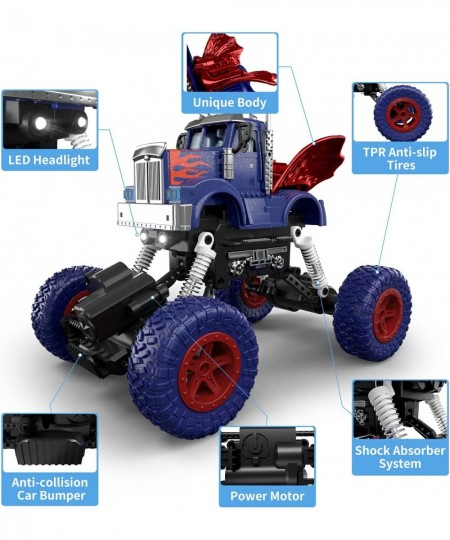 4WD Remote Control Car RC Toys 1:22 Scale 4WD Off Road RC Trucks Monster Truck All Terrain Cars with LED Lights Toys Gifts fo...