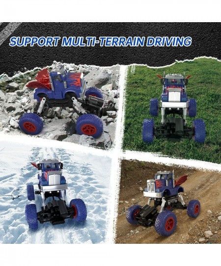 4WD Remote Control Car RC Toys 1:22 Scale 4WD Off Road RC Trucks Monster Truck All Terrain Cars with LED Lights Toys Gifts fo...