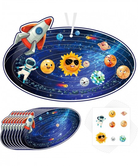 16 Sheets Outer Space Stickers for Kids Planet Solar System Stickers Outer Space Craft Kit Kids Educational and Learning Acti...